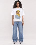 Mockup Boxy Heavyweight Tee White female full-body 10