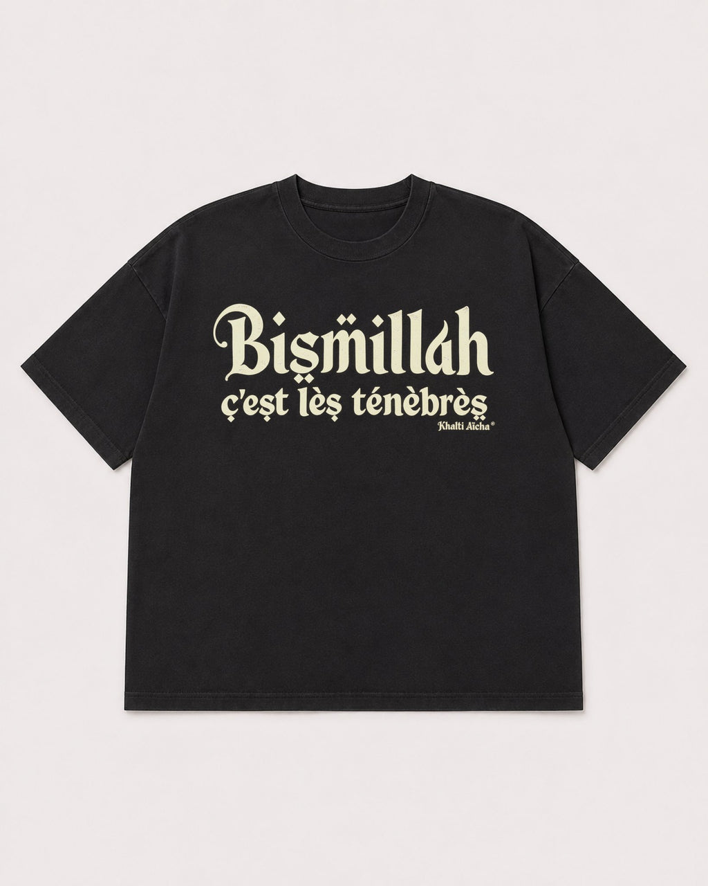 Mockup Boxy Heavyweight Tee Black product