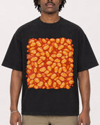 Mockup Boxy Heavyweight Tee Black male close-up 04