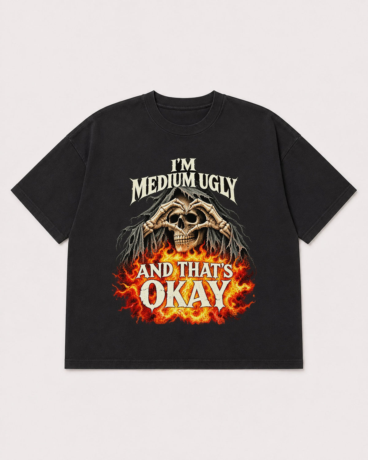 Mockup Boxy Heavyweight Tee Black product