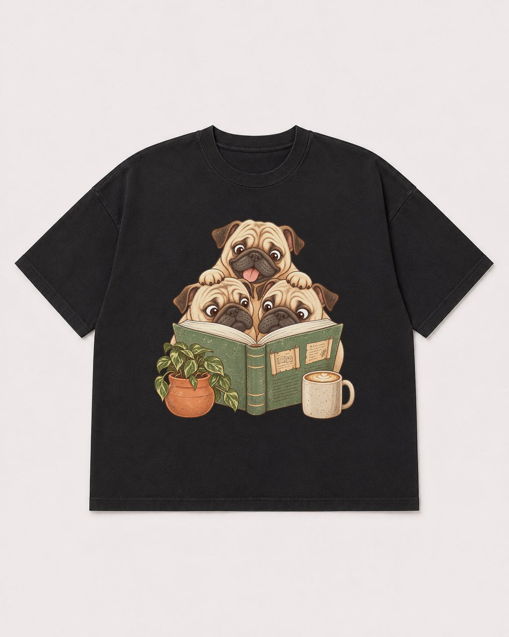Mockup Boxy Heavyweight Tee Black product
