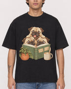 Mockup Boxy Heavyweight Tee Black male close-up 06
