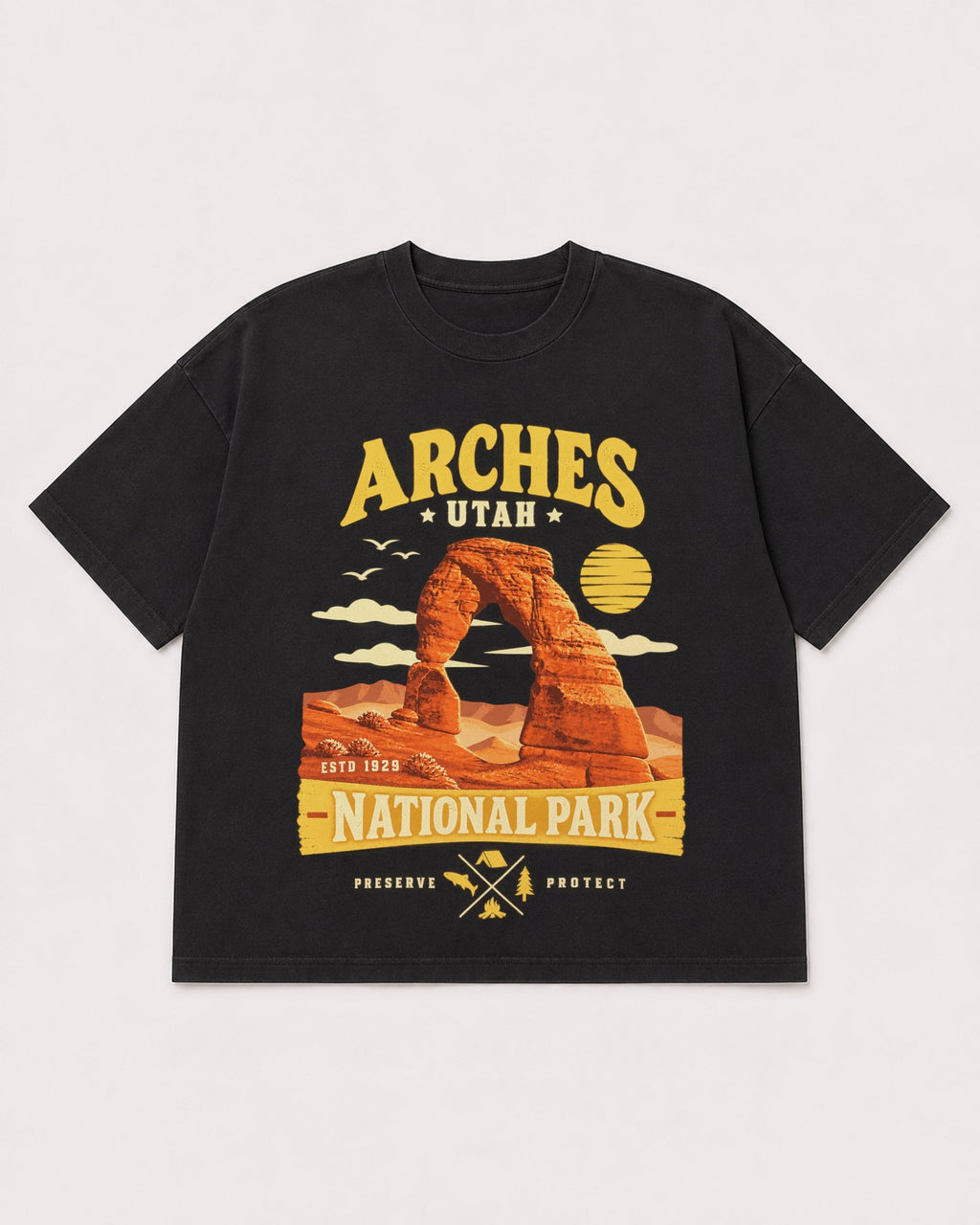 Mockup Boxy Heavyweight Tee Black product