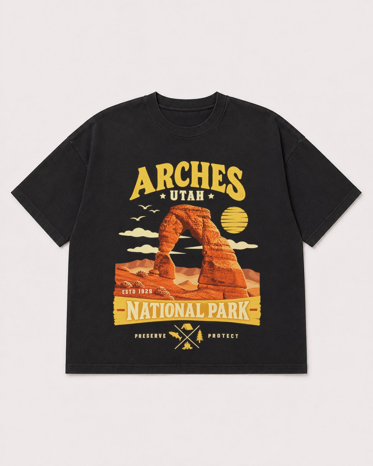 Mockup Boxy Heavyweight Tee Black product