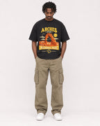 Mockup Boxy Heavyweight Tee Black male full-body 04