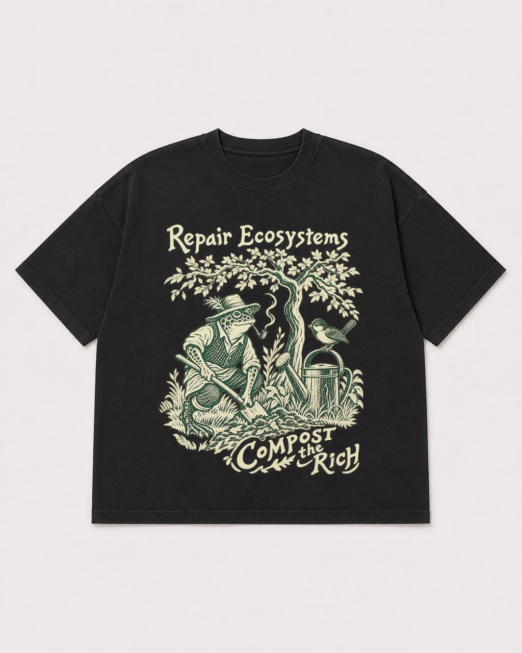 Mockup Boxy Heavyweight Tee Black product