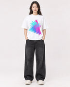 Mockup Boxy Heavyweight Tee White female full-body 03