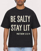 Mockup Boxy Heavyweight Tee Black male close-up 05