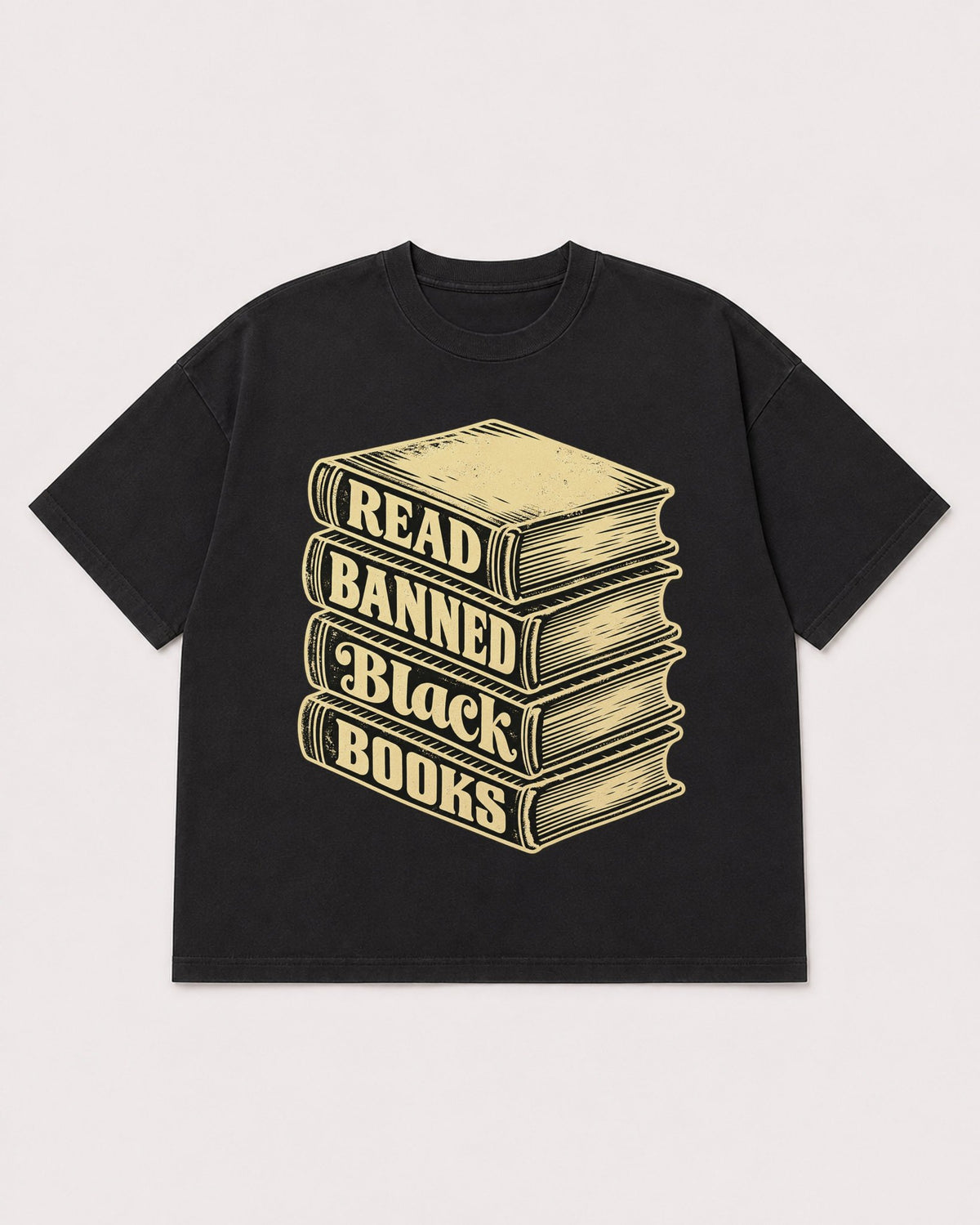 Mockup Boxy Heavyweight Tee Black product