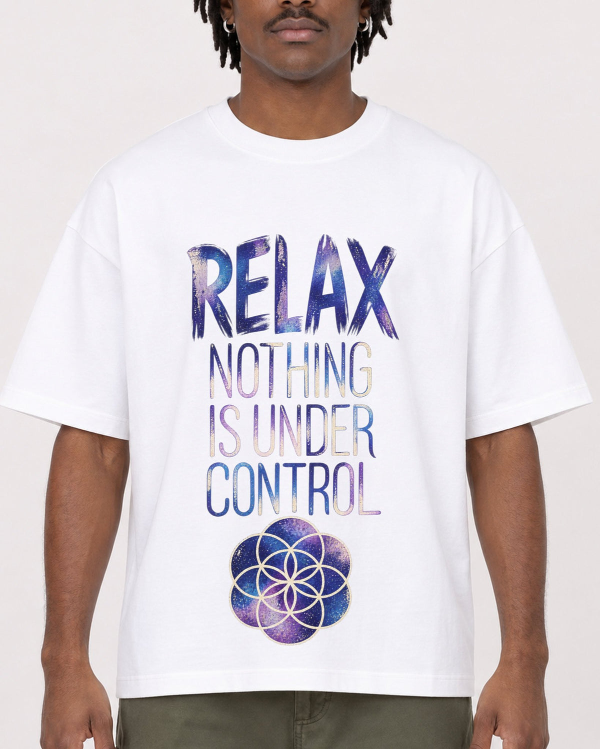 Mockup Boxy Heavyweight Tee White male close-up 04