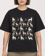 Mockup Boxy Heavyweight Tee Black female close-up 18