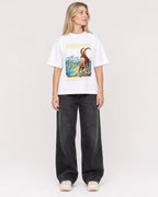 Mockup Boxy Heavyweight Tee White female full-body 08