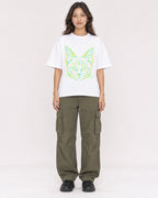 Mockup Boxy Heavyweight Tee White female full-body 02