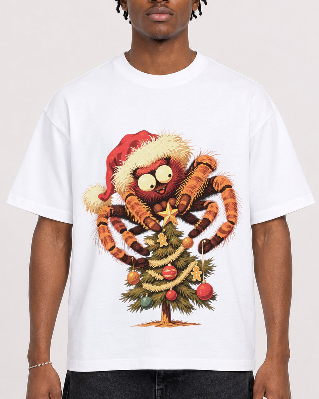 Mockup Boxy Heavyweight Tee White male close-up 05