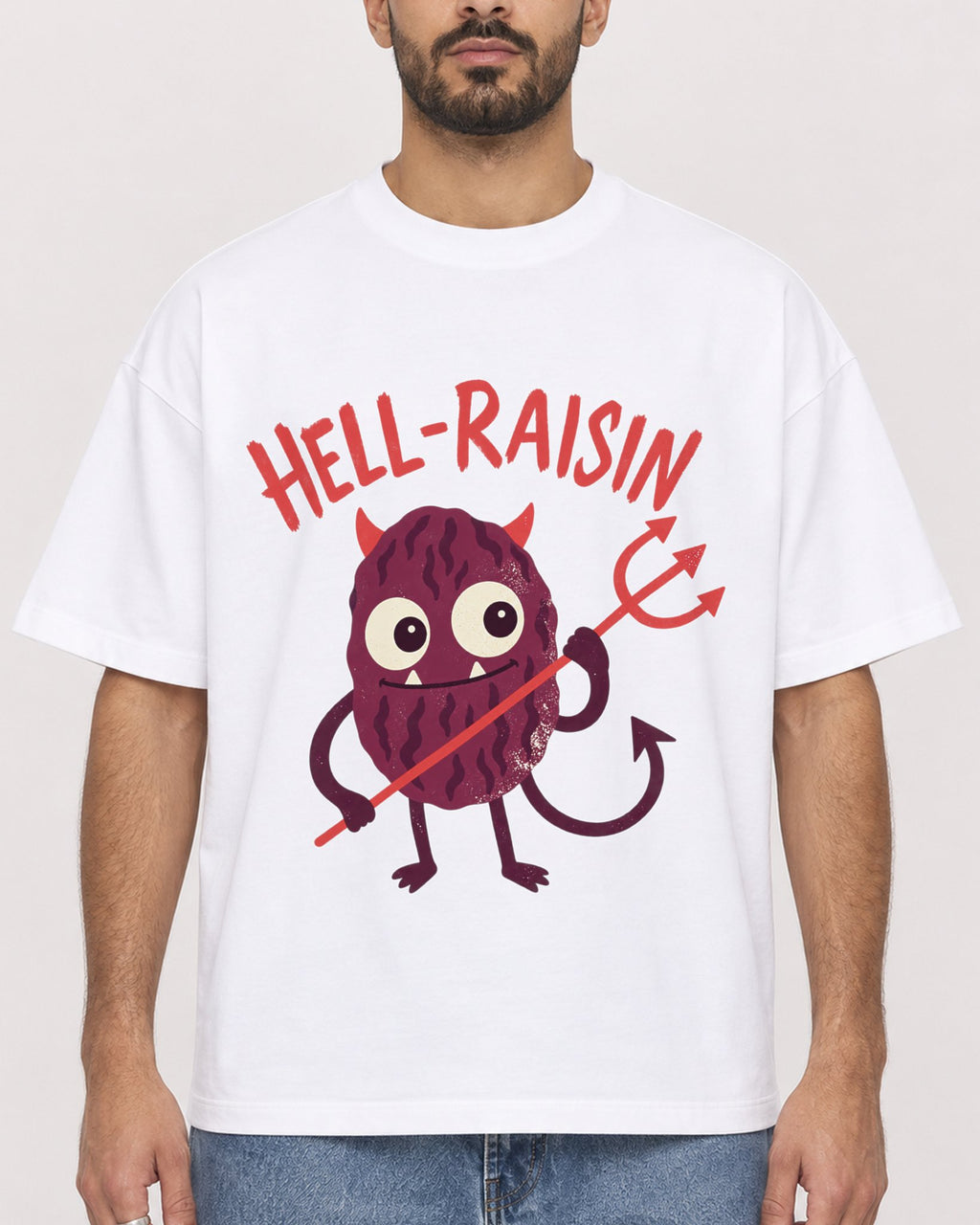 Mockup Boxy Heavyweight Tee White male close-up 37