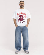 Mockup Boxy Heavyweight Tee White male full-body 37