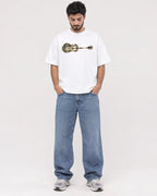 Mockup Boxy Heavyweight Tee White male full-body 07