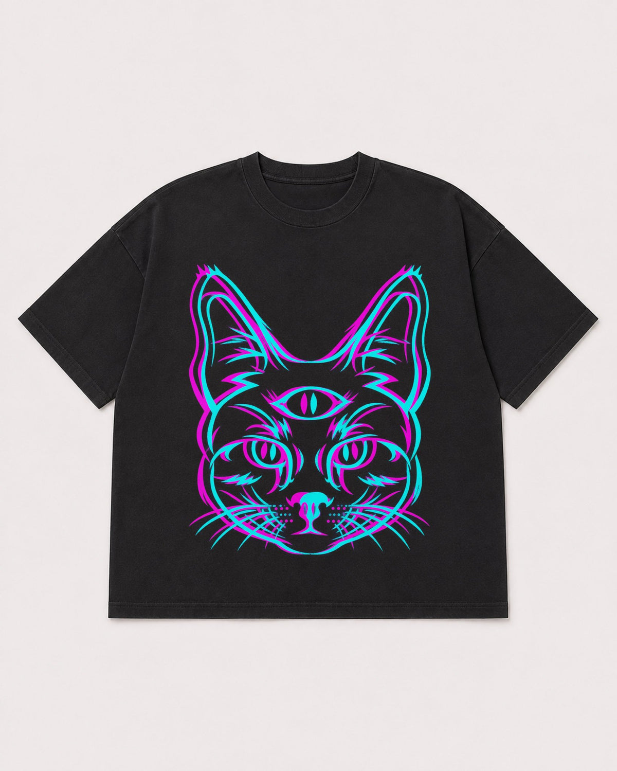 Mockup Boxy Heavyweight Tee Black product