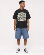 Mockup Boxy Heavyweight Tee Black male full-body 15