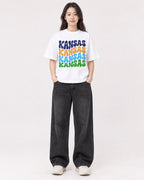 Mockup Boxy Heavyweight Tee White female full-body 03