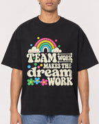Mockup Boxy Heavyweight Tee Black male close-up 10