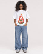 Mockup Boxy Heavyweight Tee White female full-body 05