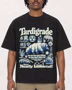 Mockup Boxy Heavyweight Tee Black male close-up 04