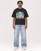 Mockup Boxy Heavyweight Tee Black male full-body 05