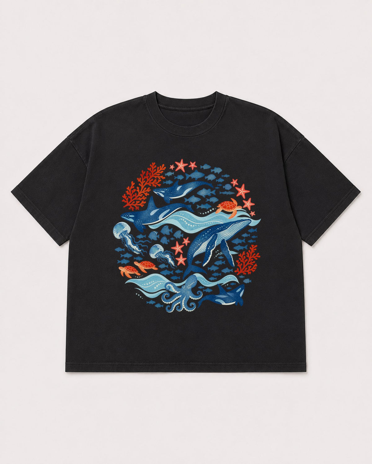 Mockup Boxy Heavyweight Tee Black product