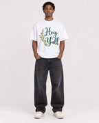 Mockup Boxy Heavyweight Tee White male full-body 05