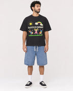 Mockup Boxy Heavyweight Tee Black male full-body 27
