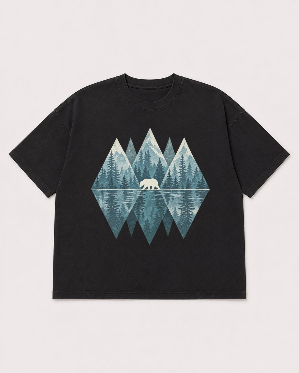 Mockup Boxy Heavyweight Tee Black product