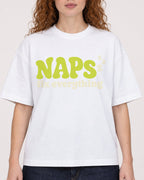 Mockup Boxy Heavyweight Tee White female close-up 09