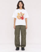 Mockup Boxy Heavyweight Tee White female full-body 02