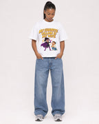 Mockup Boxy Heavyweight Tee White female full-body 25