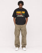 Mockup Boxy Heavyweight Tee Black male full-body 04