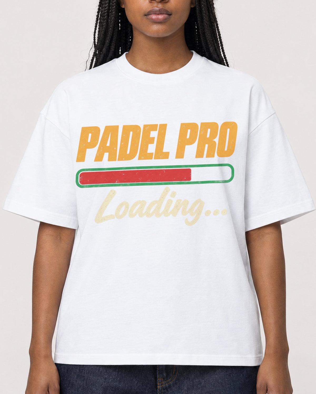 Mockup Boxy Heavyweight Tee White female close-up 04
