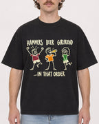 Mockup Boxy Heavyweight Tee Black male close-up 09