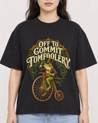 Mockup Boxy Heavyweight Tee Black female close-up 03
