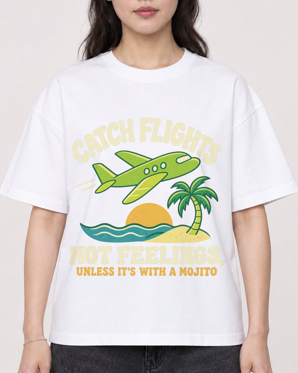 Mockup Boxy Heavyweight Tee White female close-up 03