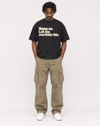 Mockup Boxy Heavyweight Tee Black male full-body 04