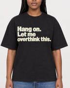 Mockup Boxy Heavyweight Tee Black female close-up 04