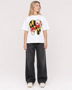 Mockup Boxy Heavyweight Tee White female full-body 08