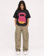 Mockup Boxy Heavyweight Tee Black female full-body 06