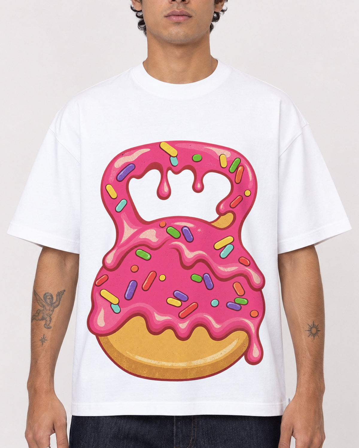 Mockup Boxy Heavyweight Tee White male close-up 06