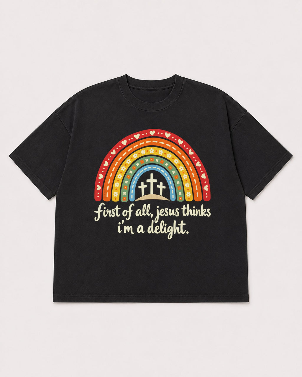 Mockup Boxy Heavyweight Tee Black product