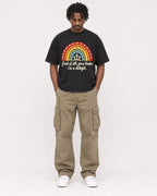 Mockup Boxy Heavyweight Tee Black male full-body 04