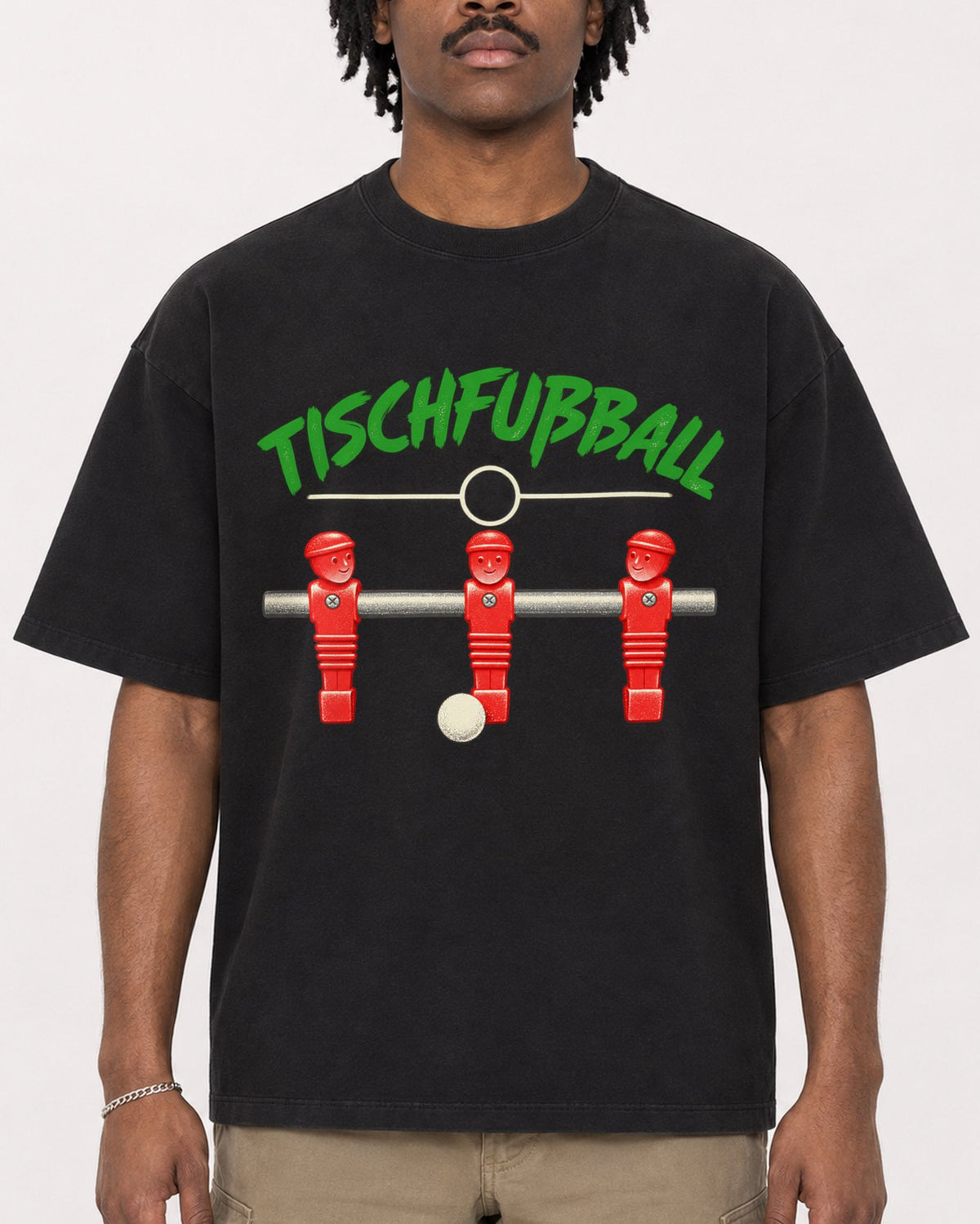 Mockup Boxy Heavyweight Tee Black male close-up 04