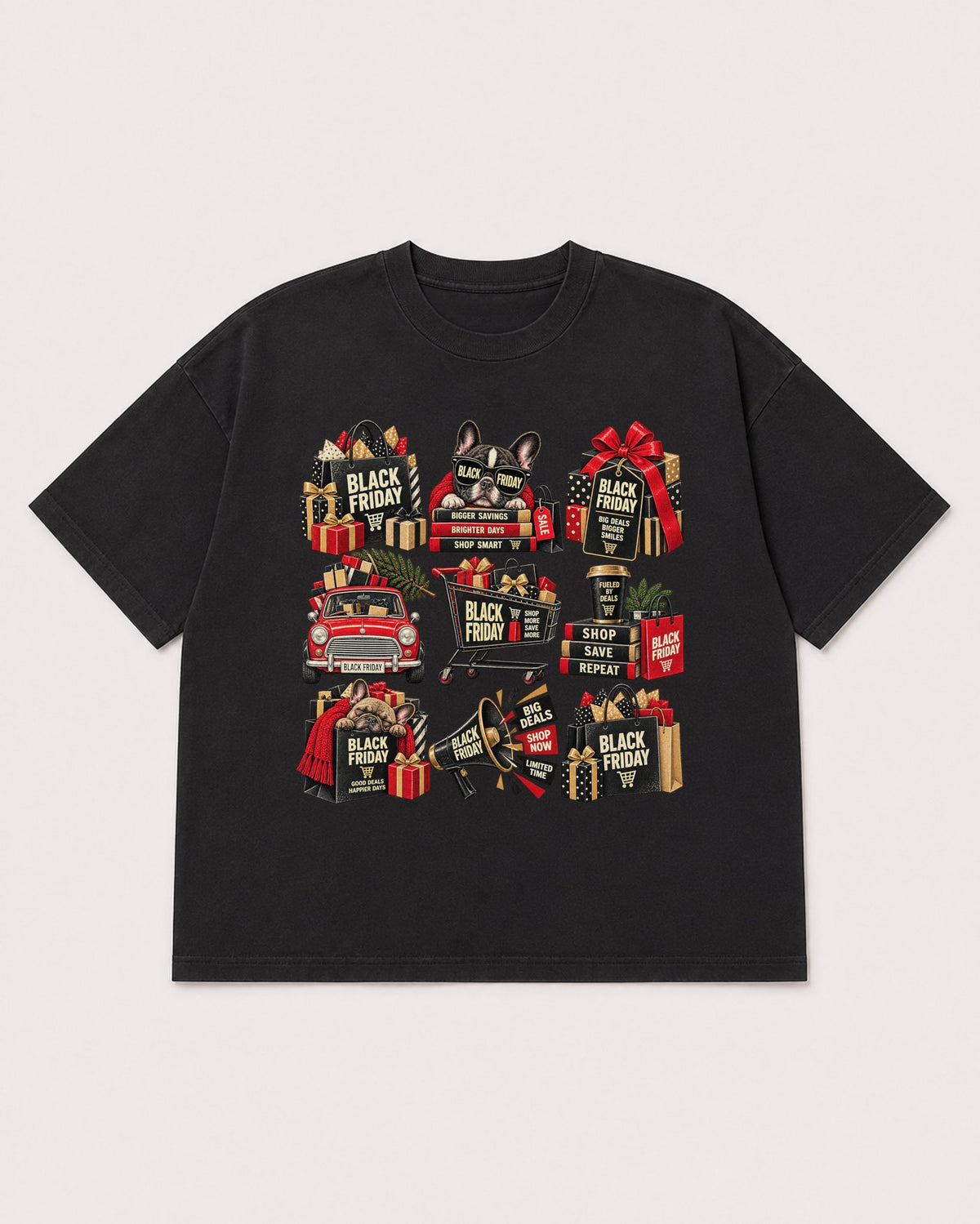 Mockup Boxy Heavyweight Tee Black product