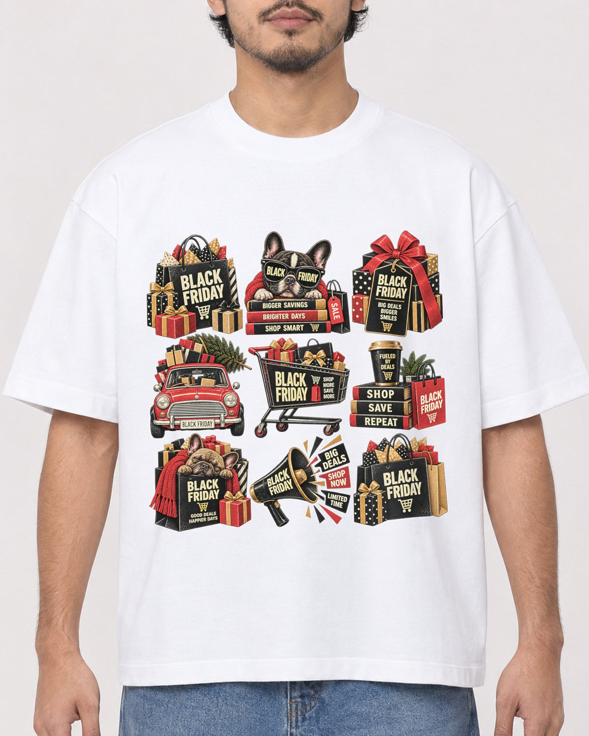 Mockup Boxy Heavyweight Tee White male close-up 02